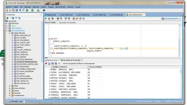 Consulta para crear Siglas en Oracle смотреть онлайн