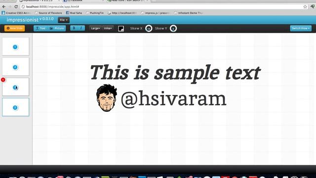 Preview - Impressionist | A visual tool to build impress.js presentations смотреть онлайн