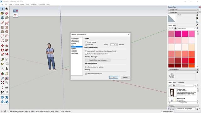 Sketchup How To Settings Autosave Tutorial смотреть онлайн