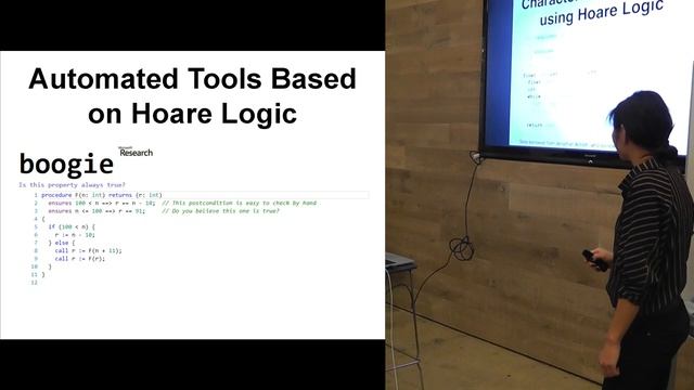 "Axiomatic Basis for Computer Programming" written by C.A.R. Hoare and presented by Jean Yang смотреть онлайн