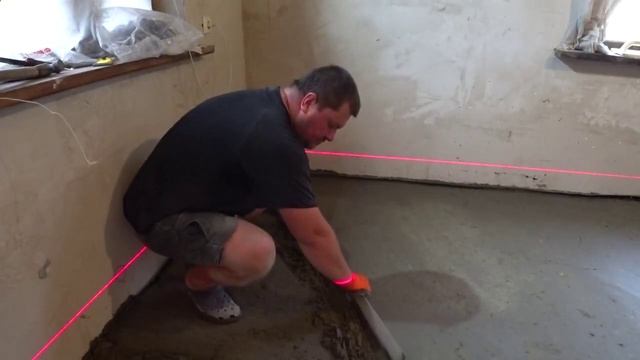 Полусухая стяжка в бетономешалке смотреть онлайн