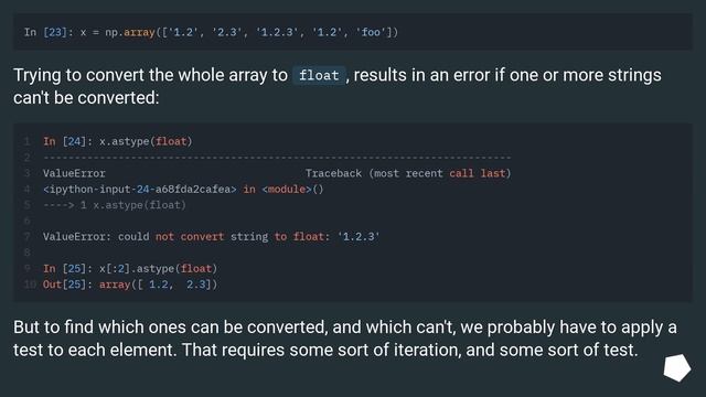 element wise test of numpy array is numeric смотреть онлайн