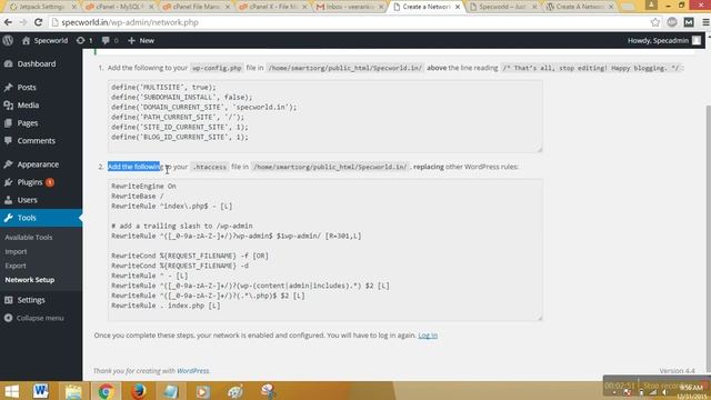 Wordpress Multisite Settings - Method 1 смотреть онлайн