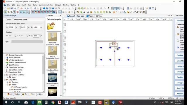 04- How To Calculate Glare Rate ( UGR ) Using DIALux