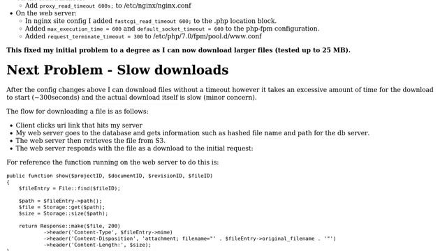 Nginx reverse proxy causing file downloads to take excessive time to start смотреть онлайн