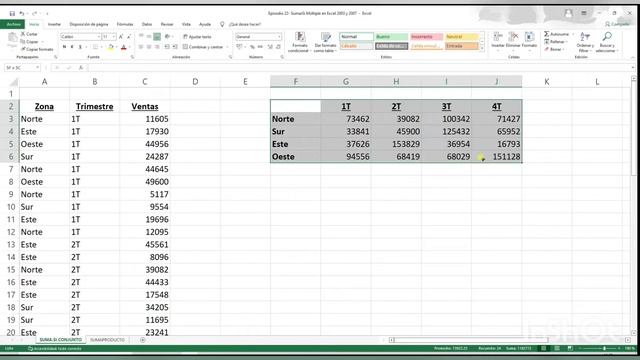 Episodio 22 SumarSi Múltiple en Excel 2003 y 2007 смотреть онлайн