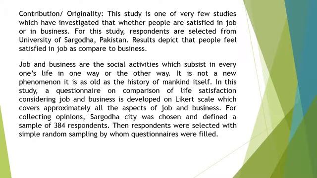 Life Satisfaction Considering Job and Business A Case Study in University of Sargodha IJASS 77 621 смотреть онлайн