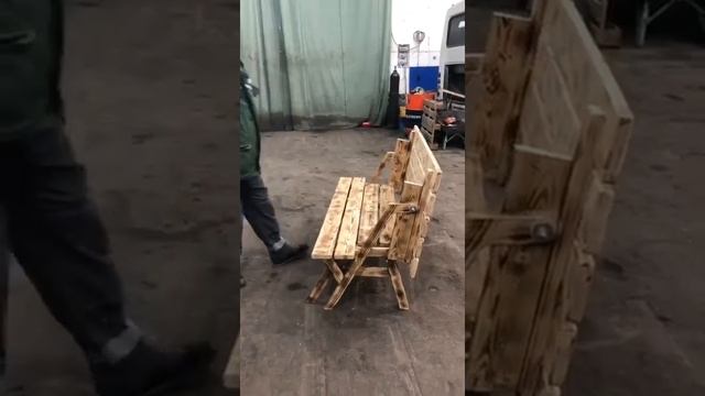 Стол скамейка трансформер OliviaWoodStudio смотреть онлайн