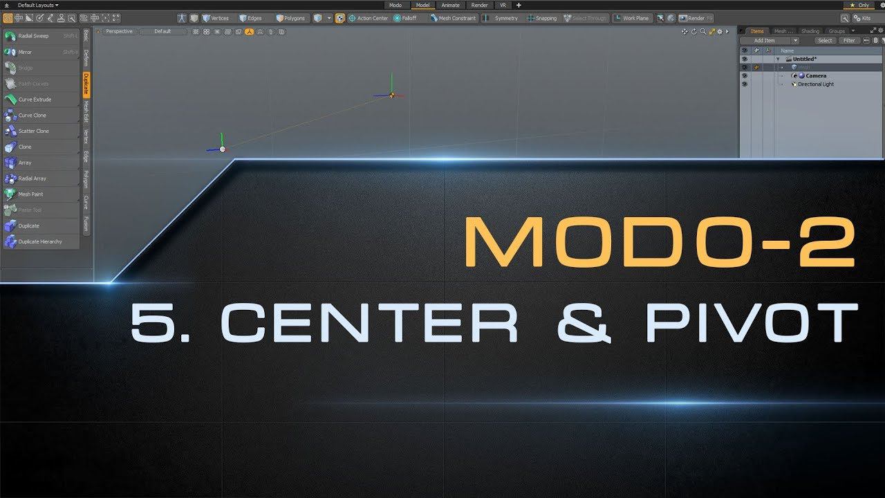 5. Center, Pivot, Reference System в Modo | Курс моделирования MODO-2 смотреть онлайн