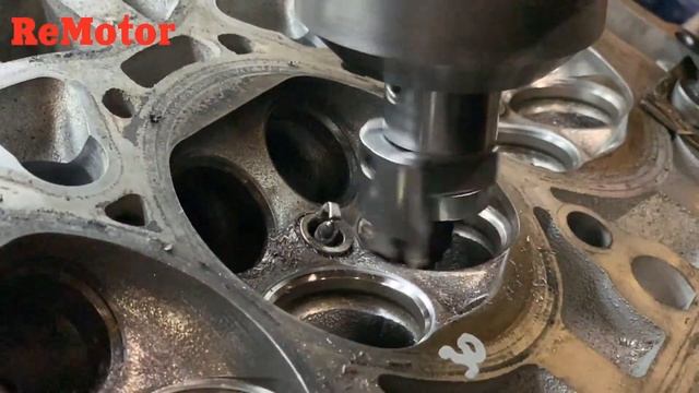 Обработка фаски седла клапана смотреть онлайн