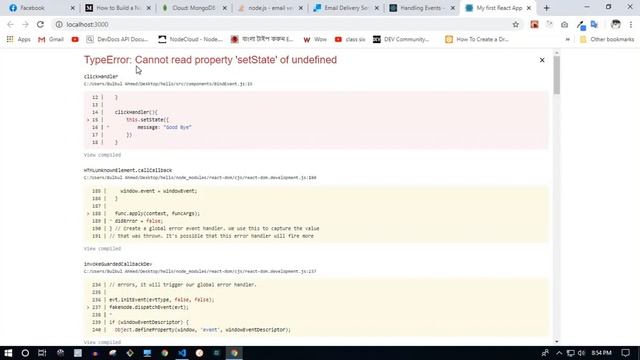 13. Bind Event Handler || React JS || Bangla Tutorial смотреть онлайн