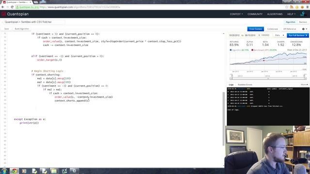 [See Description] Shorting based on Sentiment Analysis signals - Python for Finance 11 смотреть онлайн