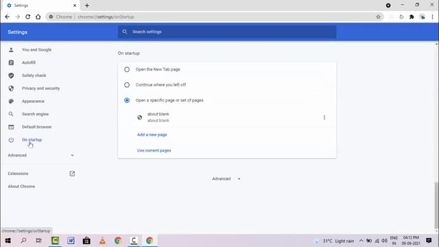 How to Remove about blank Page on the Startup of Chrome Browser on Windows смотреть онлайн