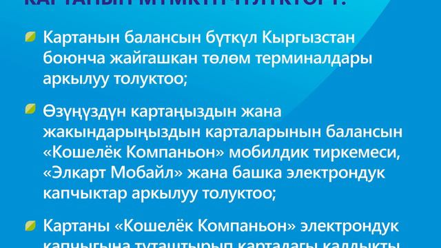 ЭЛКАРТ «Пенсиялык картасы» смотреть онлайн