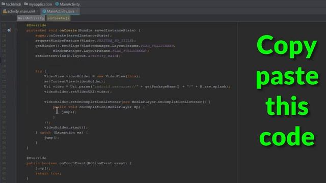 [ JAVA ] VIDEO SPLASH SCREEN || Android Studio || Tutorial for beginners || RUN FIRST APP смотреть онлайн