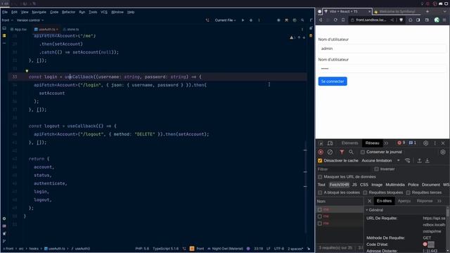 Authentifier avec des cookies sur React смотреть онлайн