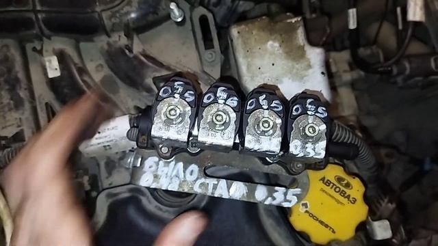 Ч.7 Врезка штуцеров ГБО в коллектор 16кл ваз, нарезка резьбы, скрытый монтаж рампы, в конце лайфхак смотреть онлайн