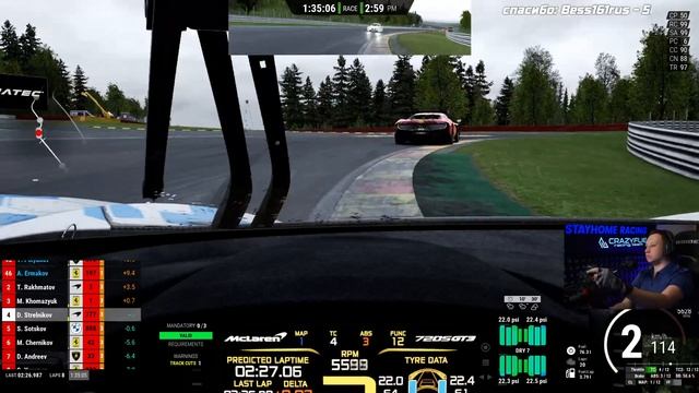 50+ Машин в двух часовой гонке на Spa | Assetto Corsa Competizione смотреть онлайн
