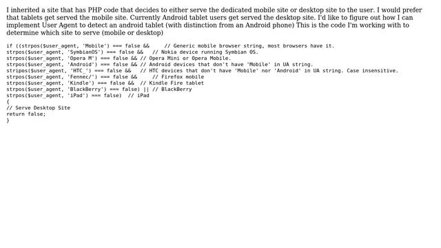 Webmasters: Detecting Android tablets vs phones with User Agent смотреть онлайн