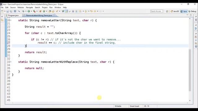 remove char in string in java смотреть онлайн