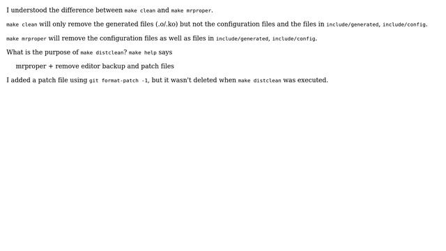 Unix & Linux: make mrproper vs make distclean in the Linux kernel смотреть онлайн