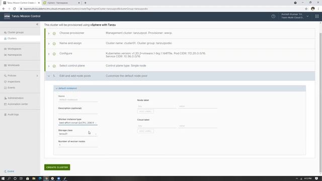 Deploy Tanzu Kubernetes Clusters using Tanzu Mission Control смотреть онлайн