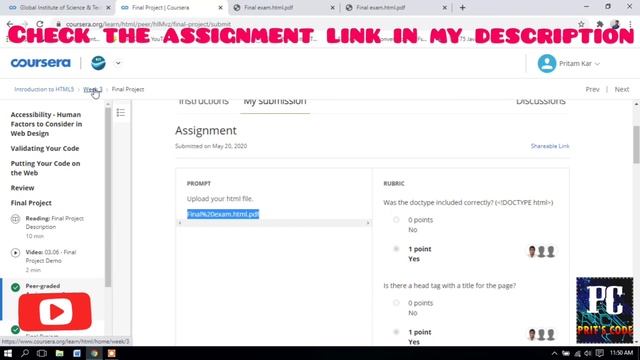 Introduction to HTML5 || Introduction to HTML5 Week3 Coursera Quiz Answers || Peer graded assignmen смотреть онлайн