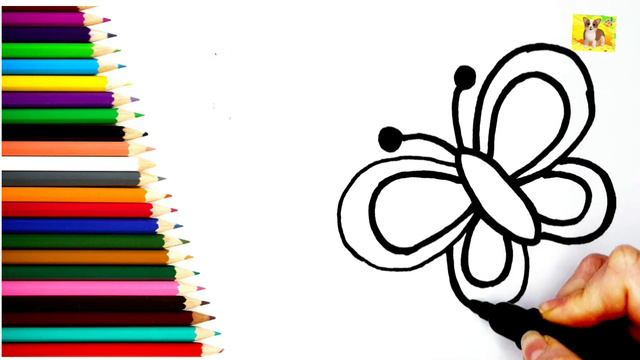 Как нарисовать Бабочку/Просто рисовать Бабочку#милыерисунки смотреть онлайн