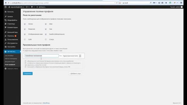 Основы работы с дополнениями Wp-Recall смотреть онлайн