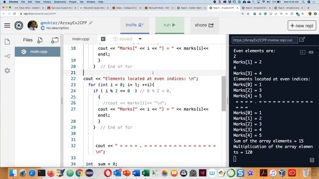 L33 F19CSE1321S01 Find Array Emlements that are Even or in Even Loation for C++ with Examples смотреть онлайн