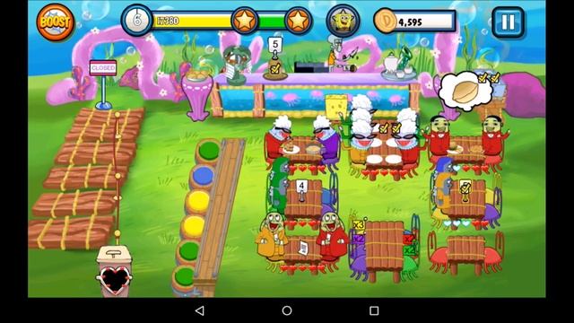 SpongeBob SquarePants Diner Dash Deluxe Gameplay (World 5) смотреть онлайн