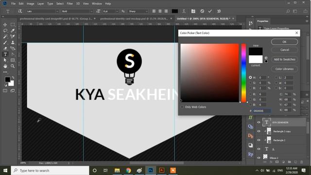Company ID Card Design in Photoshop CC 2020 | identity card design смотреть онлайн