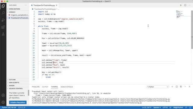 Object Detection By Thresholding HSV Image Using Trackbars | OpenCV Tutorial in Python смотреть онлайн