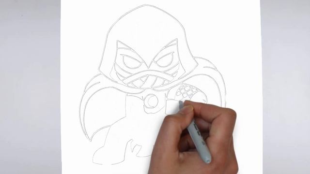 How To Draw Moon Knight | Beginners Drawing Tutorial (Step by Step) смотреть онлайн