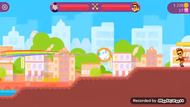 Играю в BOWMASTERS с одноклассницами смотреть онлайн