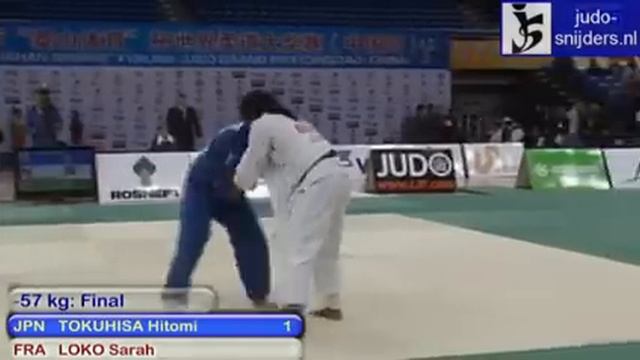 Judo 2009 GP Qingdao: Hitomi Tokuhisa (JPN) - Sarah Loko (FRA) [-57kg] final. смотреть онлайн