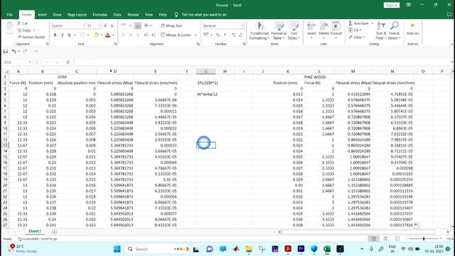 Flexural testing data plot in excel sheet V4 смотреть онлайн