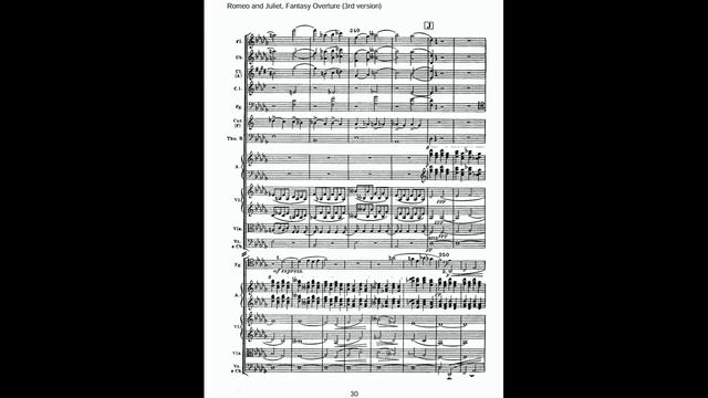 Tchaikovsky - Romeo and Juliet fantasy overture (sheet music) смотреть онлайн