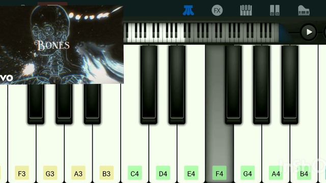 Imagine dragons - Bones | SS Piano Tutorial 🎹 | Easy piano tutorial || смотреть онлайн