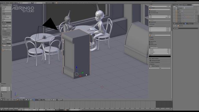 CAFE SCENE WITH BLENDER ( Timelaps) смотреть онлайн
