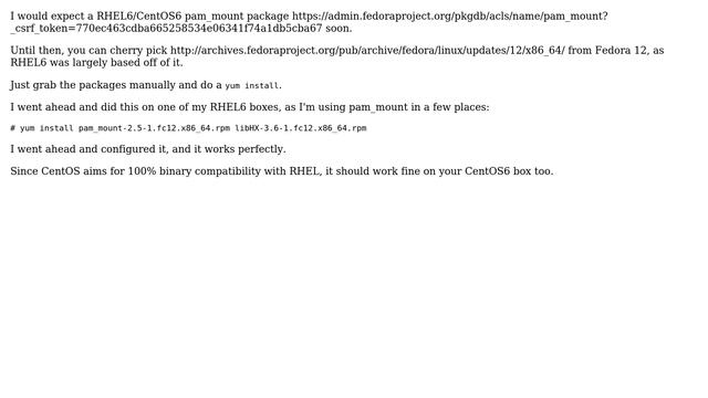 DevOps & SysAdmins: How can I install pam_mount on Centos 6 x86_64? (3 Solutions!!) смотреть онлайн