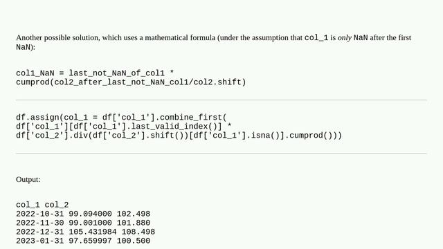fillna by avoiding row wise operation in pandas смотреть онлайн