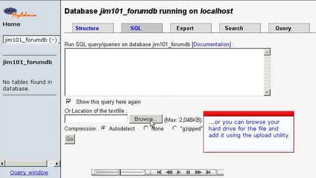 Managing a MySQL database in PHPMyAdmin in Direct Admin смотреть онлайн