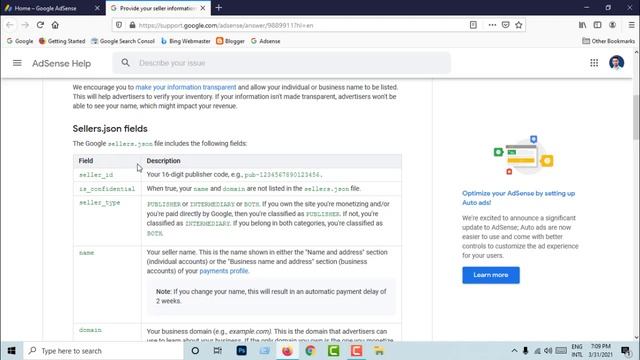 Google Adsense New Update 2021 [sallers.json] Provide your seller information with sellers.json смотреть онлайн