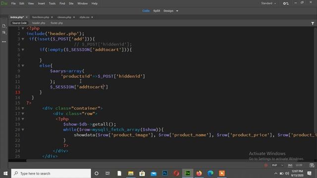 PHP and MySQL Shopping Cart Using SESSIONS To Store Cart Data | Add to Cart Code смотреть онлайн
