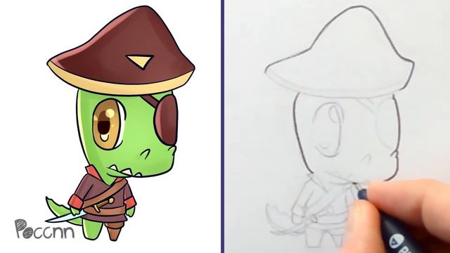 Cómo Dibujar Un Cocodrilo Pirata Small