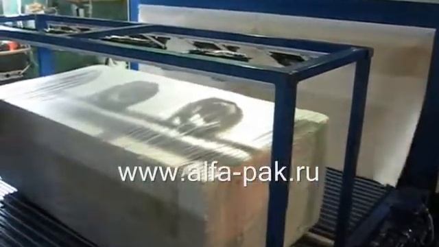 Упаковка пенопласта в пленку на линии Альфапак смотреть онлайн