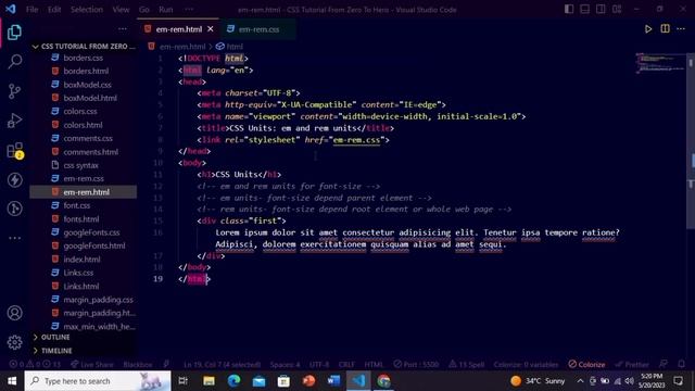 CSS Tutorial: CSS Units: How to use em and rem units in CSS | em and rem units in hindi / urdu смотреть онлайн