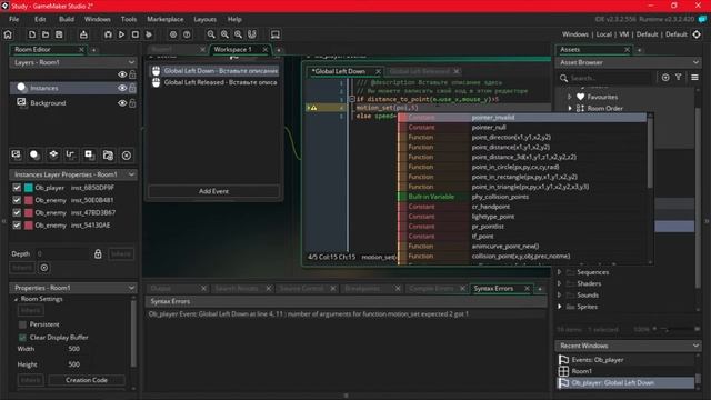 Движение за мышкой [Game Maker Studio 2] смотреть онлайн