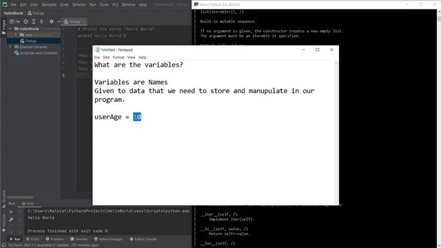 What are variables in Python? смотреть онлайн